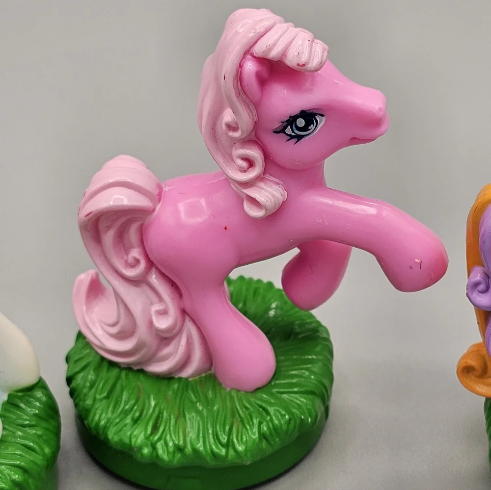 Hasbro My Little Pony G3 Play-Doh 2004 Rubber Stamp Figure Lot Rainbow Sunny Vtg
